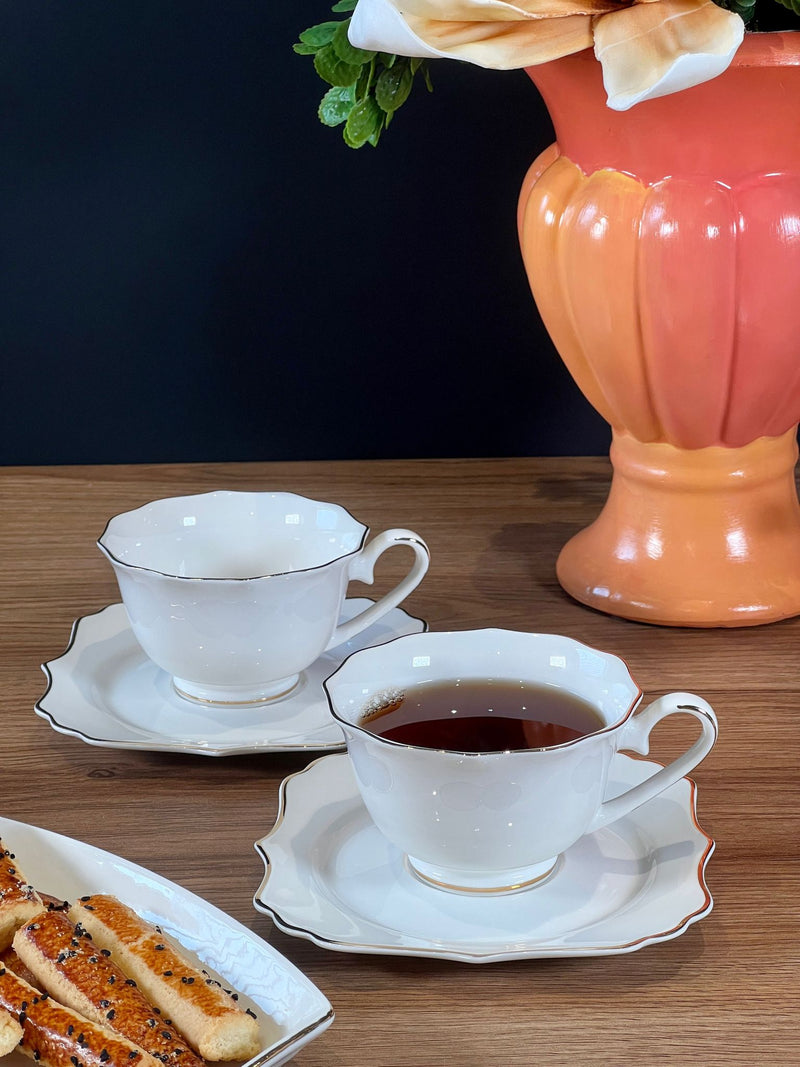ACAR OMEGA  6'Lı porselen çay fincan takımı
