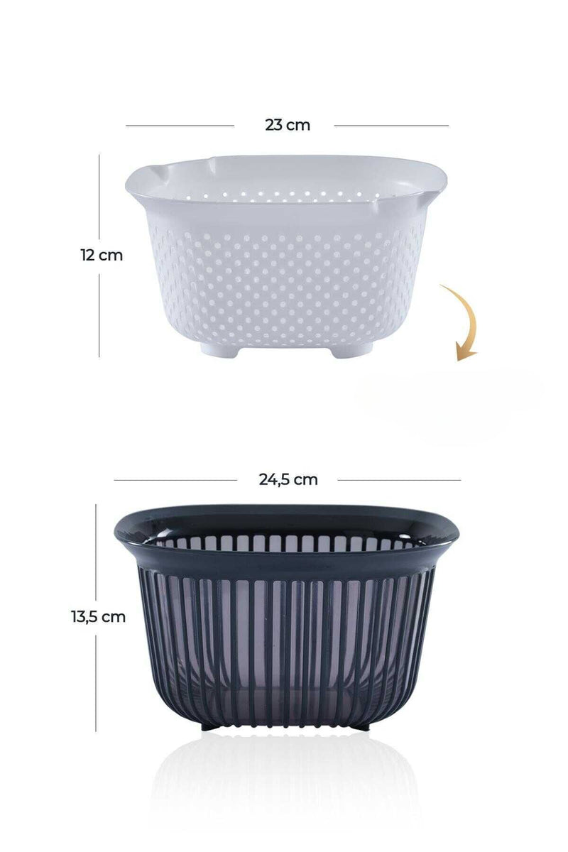 ACAR BEATER 6 Parça Süzgeçli Karıştırma ve Saklama Kabı