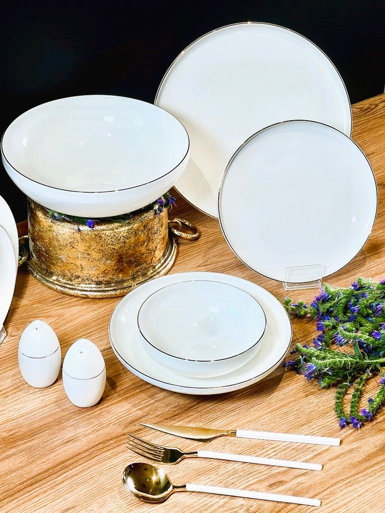 ACAR DAPHNE Gold Yemek takımı 12 kişilik 57 parça 