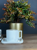 ACAR PURE ROYAL Tasses à thé en porcelaine 6 personnes 12 Pièces