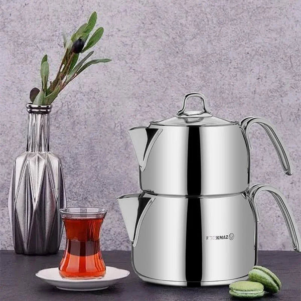 KORKMAZ PERLA MAXI Çaydanlık Takımı 1.2lt/2 lt - İndüksiyon