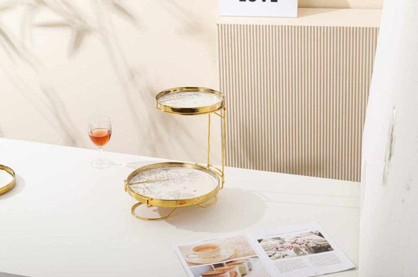 TREND HOME LILY  2 Tabaklı sunumluk dore