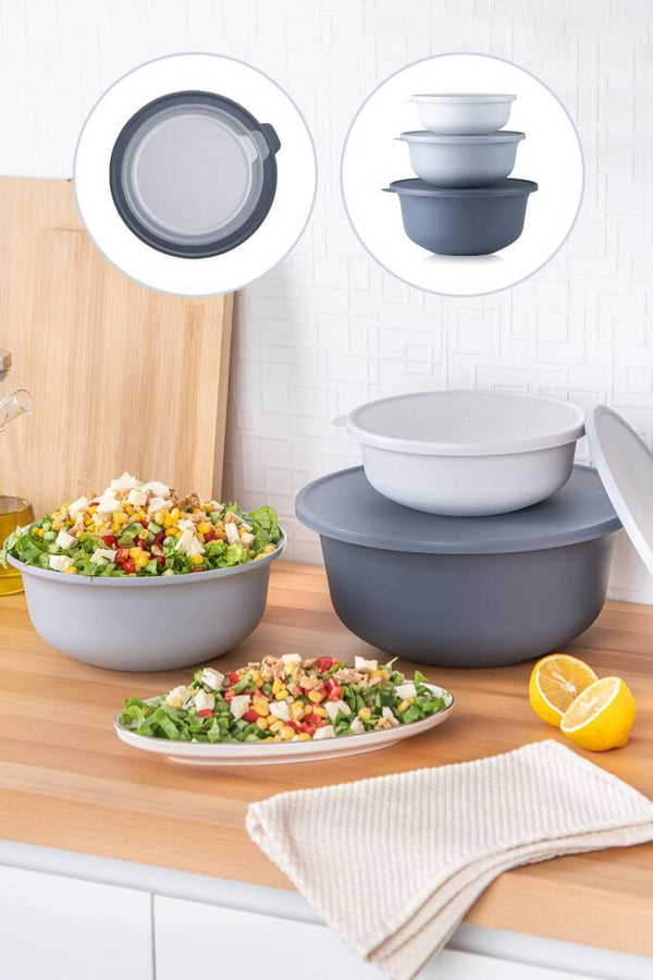 ACAR MASTERPIECE ﻿ 3 lü Kapaklı Saklama Kabı 6 parça