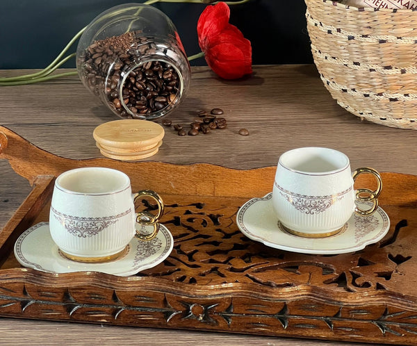 ACAR FREYA 6'lı Porselen kahve fincan takımı