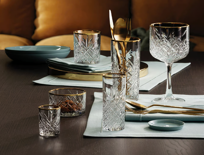 PASABAHCE TIMELESS 4 adet GOLD TOUCH Longdrink 450 ml bardak