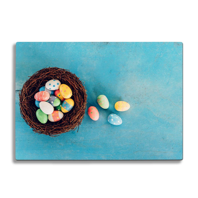 BELLART - Paskalya yumurtaları Uv Baskılı Cam Kesme Tablası 35×25 cm