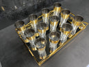 Bella Home Lot de 12 verres à thé doré 12'li altın çay bardağı seti