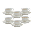 KARACA MARGARET Set de tasses à café 12 pièces 6 personnes