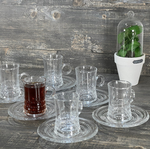 TREND HOME COLLECTION 6 Kişilik 12 Parça kulplu çay seti 