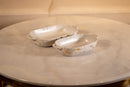 TREND HOME COLLECTION BOWL  Lot de 2 assiettes de service  marbré blanc /doré TREND HOME COLLECTION BOWL  2'Li  mermer desen servis tabağı beyaz/doreTREND HOME COLLECTION BOWL  2er-Set Servierteller marmoriert weiß /gold