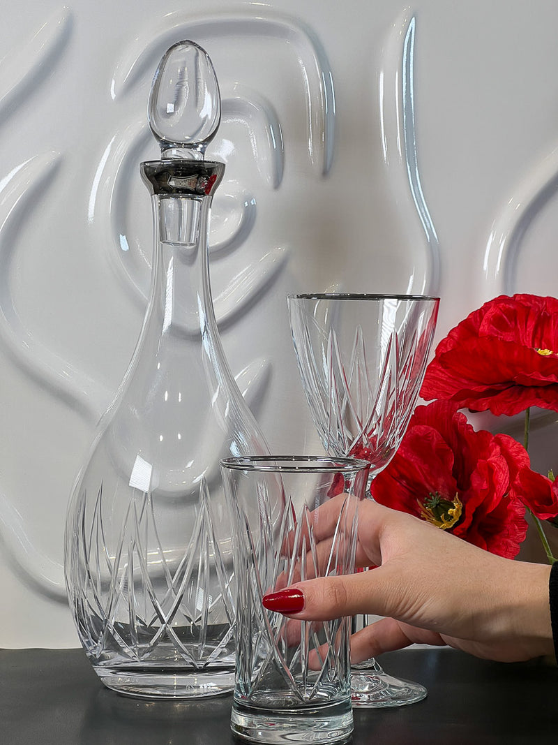 ACAR AQUA COLLECTION PLATIN 25 parça bardak seti