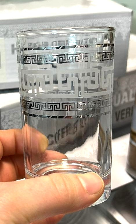 VERSAS 12'li gümüş çay bardağı seti